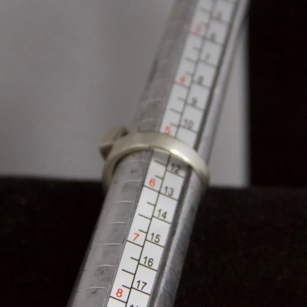 Modernist Sterling‎ Silver 925 Geometric Bypass Bar Ring Size 5.5 Minimalist